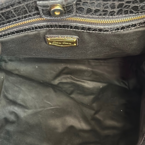 MIU MIU Brown St. Cocco Croc-Embossed Tote in Dark Brown Leather - Picture 16 of 16